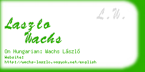 laszlo wachs business card